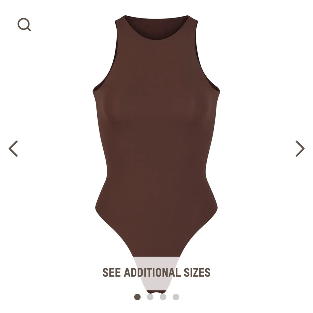 SKIMS “FITS EVERYBODY HIGH NECK BODYSUIT” in Cocoa